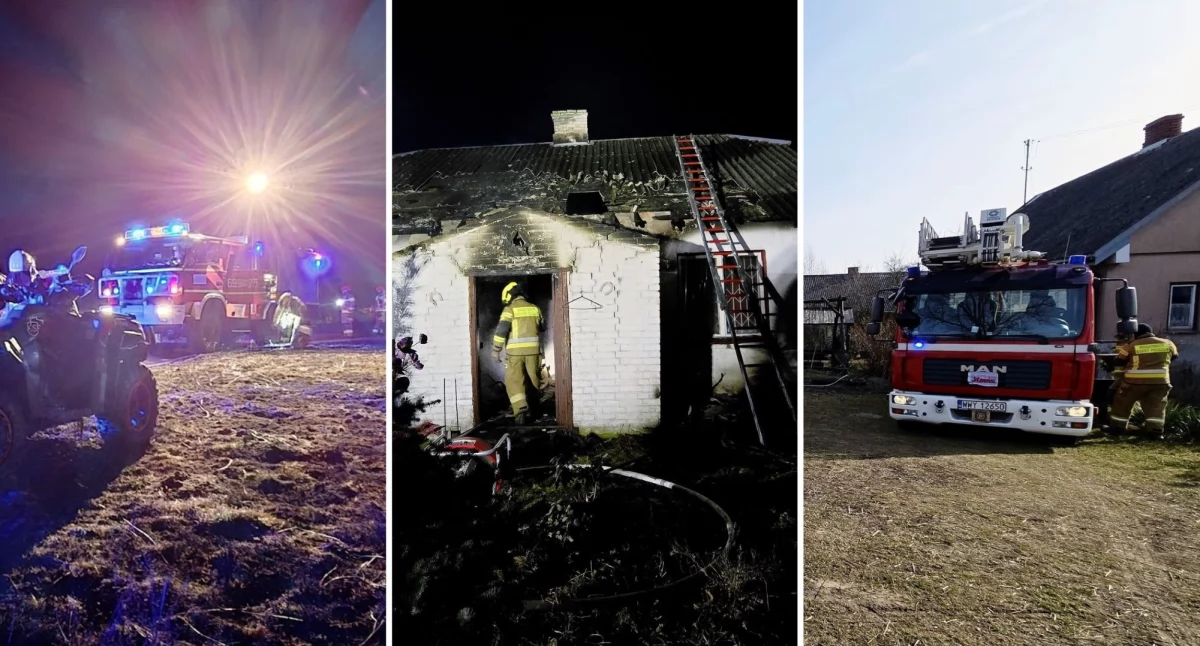Strażacy w akcji. Trzy wyjazdy w ciągu doby
