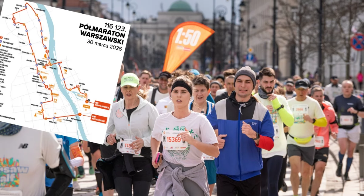 116 123. Półmaraton Warszawski już w najbliższą niedzielę. Dołącz i ciesz się atrakcjami [MAPY]