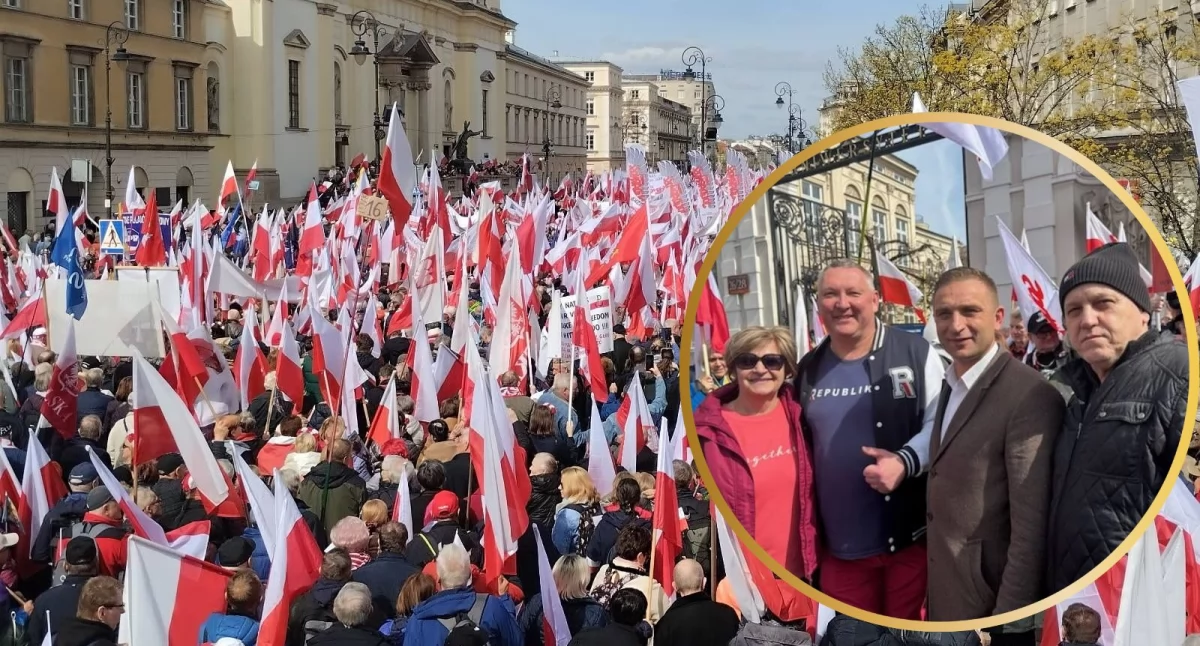 Wyszkowski PiS na marszu w Warszawie
