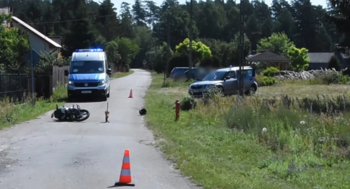 Pił od rana. Motorowerem chciał pojechać do sklepu 