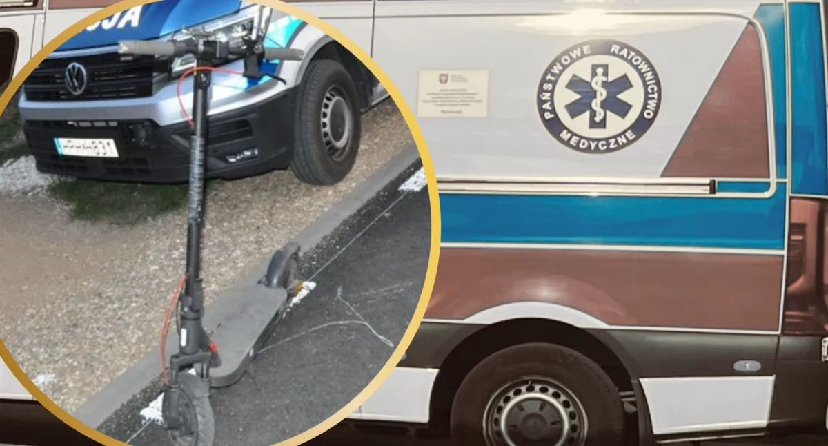 Deskurów: pijana 16-latka na hulajnodze z pasażerem. Wypadek zakończył się w szpitalu