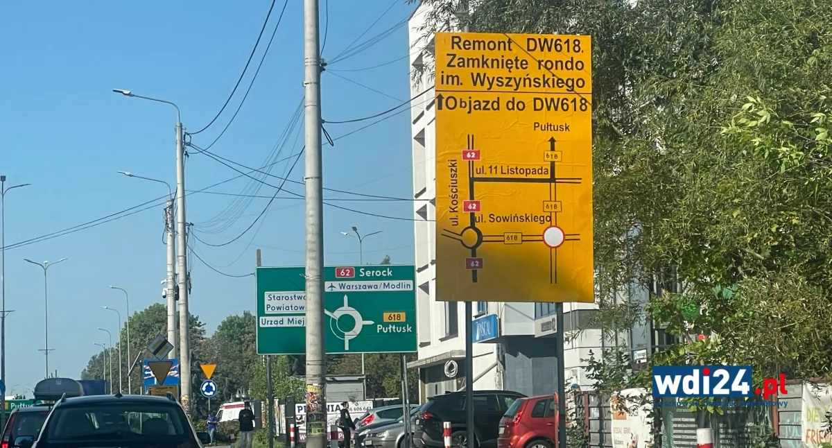 Rondo w centrum Wyszkowa zamknięte od 9 września. Przystanki przeniesione 