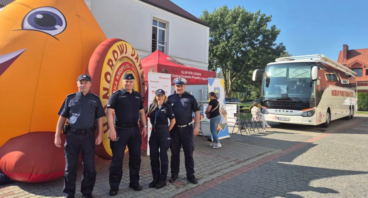„Kropelka Pomocy z Legionem” w Somiance z udziałem policji