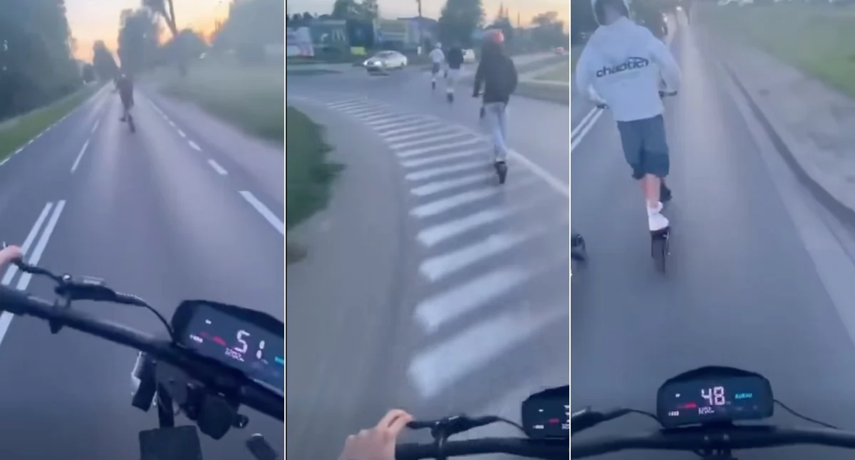 Jeżdżą w kominiarkach, pędzą ulicami. Mieszkańcy alarmują o grupach na hulajnogach