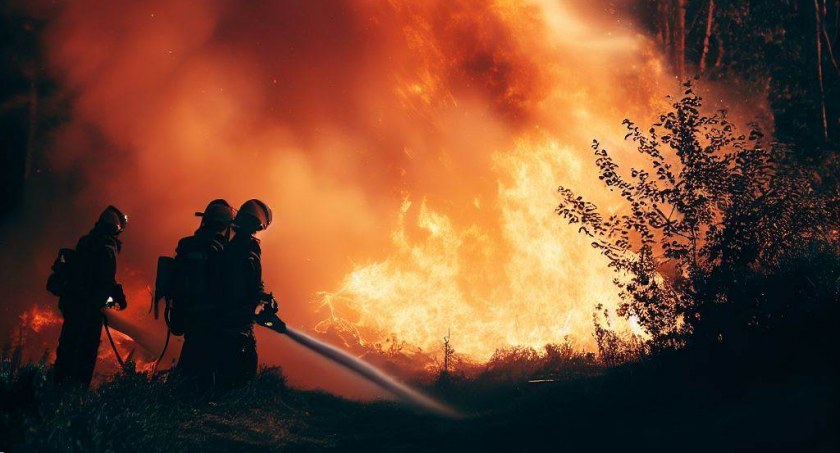 Pożar w Myślęcinku: Strażacy walczą z ogniem, w lasach obowiązuje zakaz wstępu!