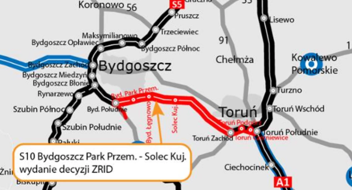 Bydgoszcz coraz bliżej pełnej obwodnicy. Co zmieni nowy odcinek S10?