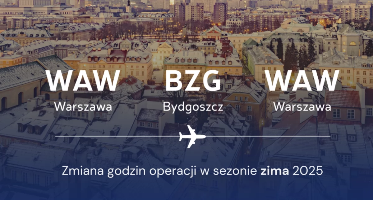 Nowy rozkład LOT – nocne loty z Bydgoszczy otwierają okno na Europę