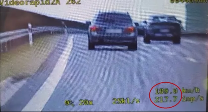 188 km/h na S5. 21-latek ukarany 2,5 tys. zł i 15 pkt