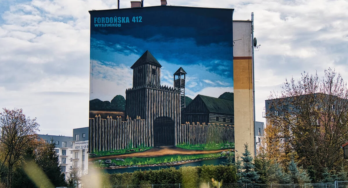Wyszogród na ścianie. Mural gotowy przy Fordońskiej 412