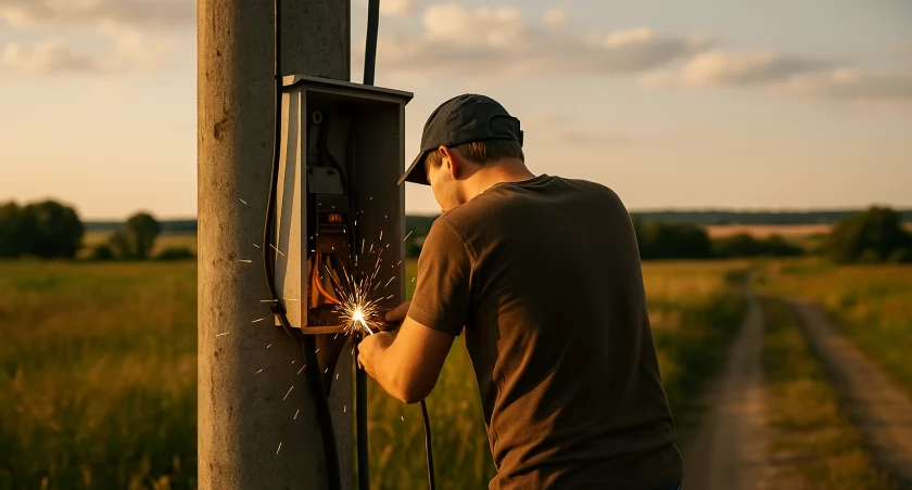 Janikowo bez prądu przez 18-latka. Mandat 1 000 zł