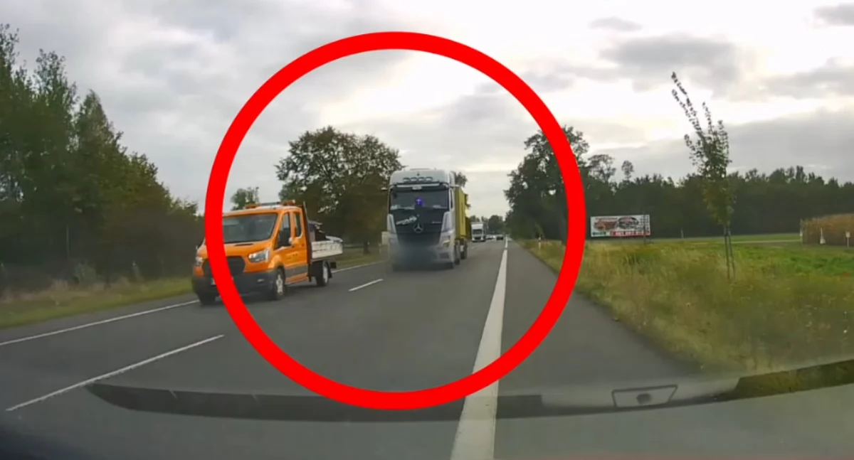 DK91, Narty: ciężarówka wyprzedzała „na trzeciego”