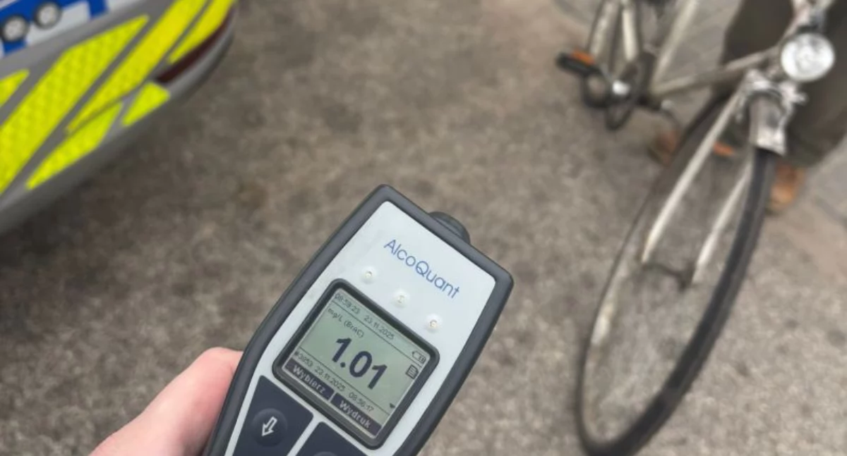 Grudziądz: policjanci SPEED zatrzymali pijanego rowerzystę