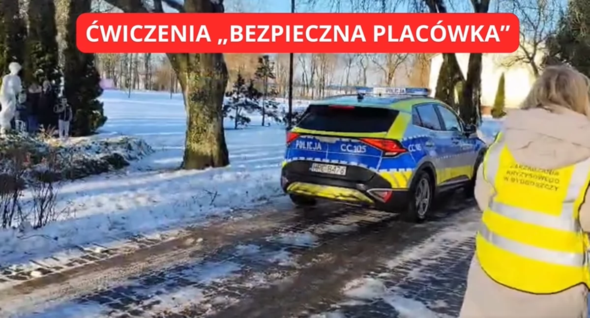 Trzemiętowo: ewakuacja w CAPO-W. Służby ćwiczyły alarm bombowy