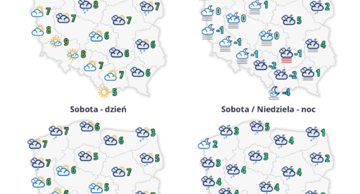 Weekend w Bydgoszczy: 8°C w piątek, potem chłodniej i z przelotnym deszczem