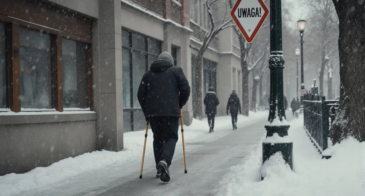 Oblodzenie w powiecie bydgoskim. Ślisko dziś od 15:00 do 22:00