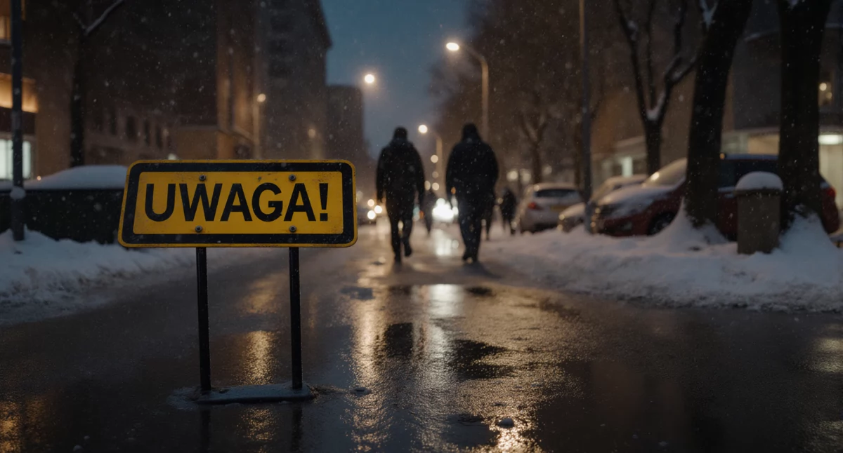 Oblodzenie. Ślisko od 17:00 do północy