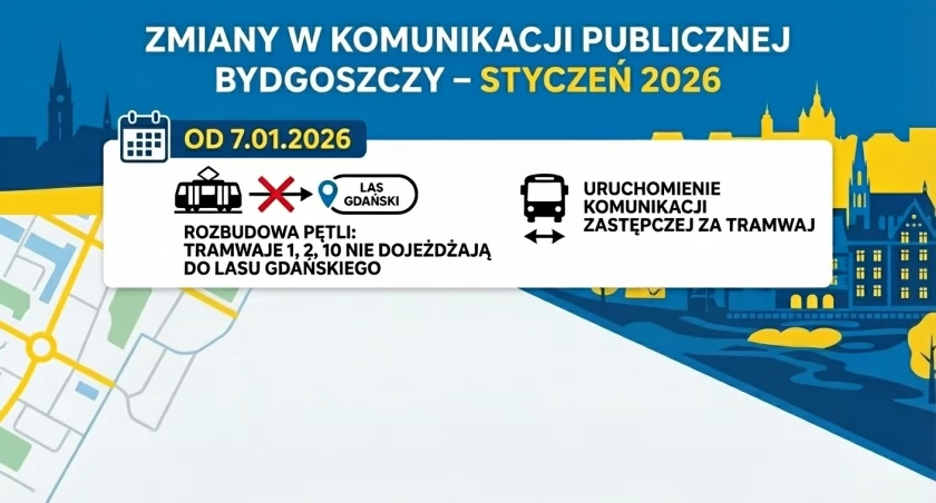 Zmiany w komunikacji publicznej: Las Gdański bez tramwajów