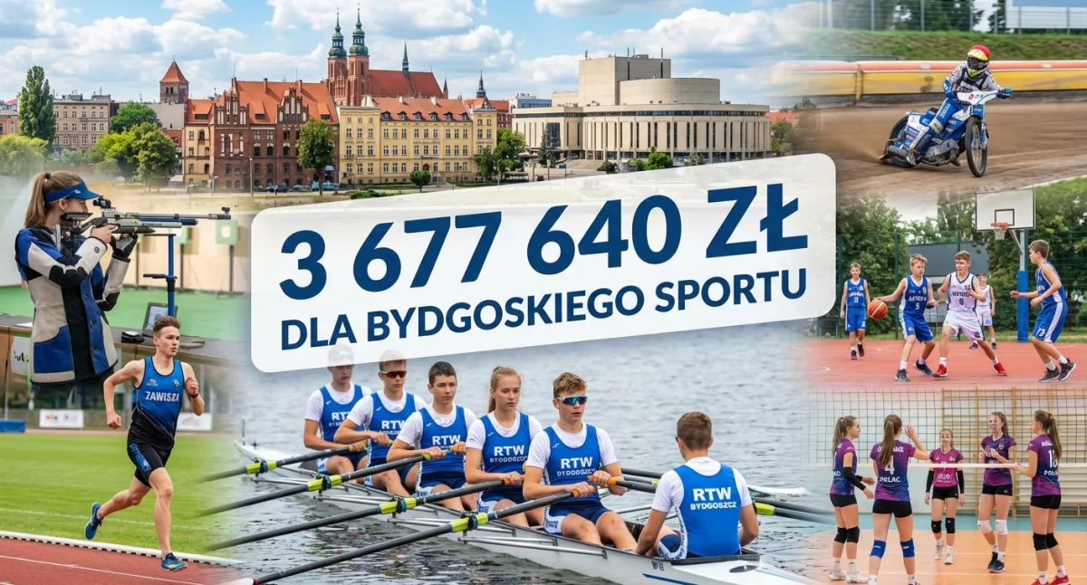 Bydgoszcz sypnęła kasą na sport: 3 677 640 zł na szkolenie. RTW bierze 900 tys.