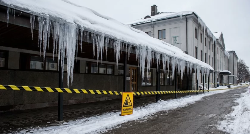 Sople i śnieg: pilny apel do zarządców w gminie Osielsko