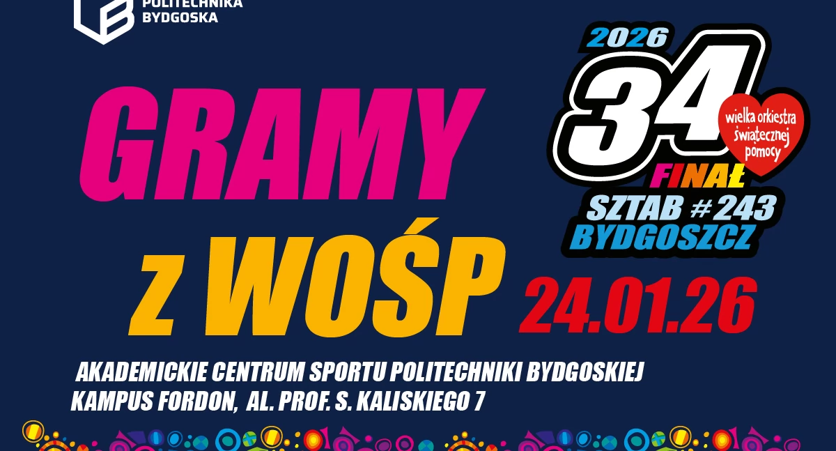 Finał WOŚP w Akademickim Centrum Sportu: plan dnia i wpisowe