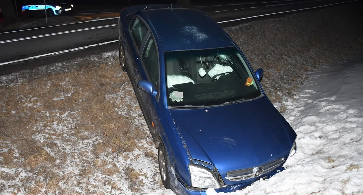 Borucinek nocą: zabrał auto znajomego i skończył w rowie