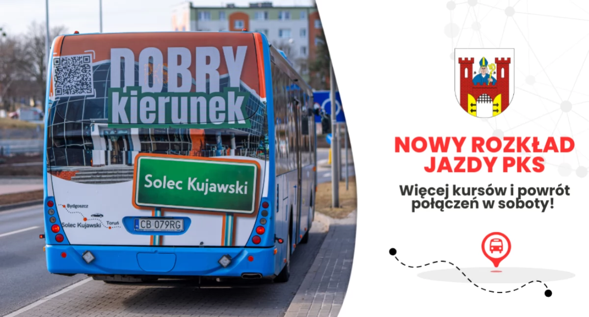 Nowy rozkład jazdy PKS Bydgoszcz: więcej kursów Solec–Bydgoszcz