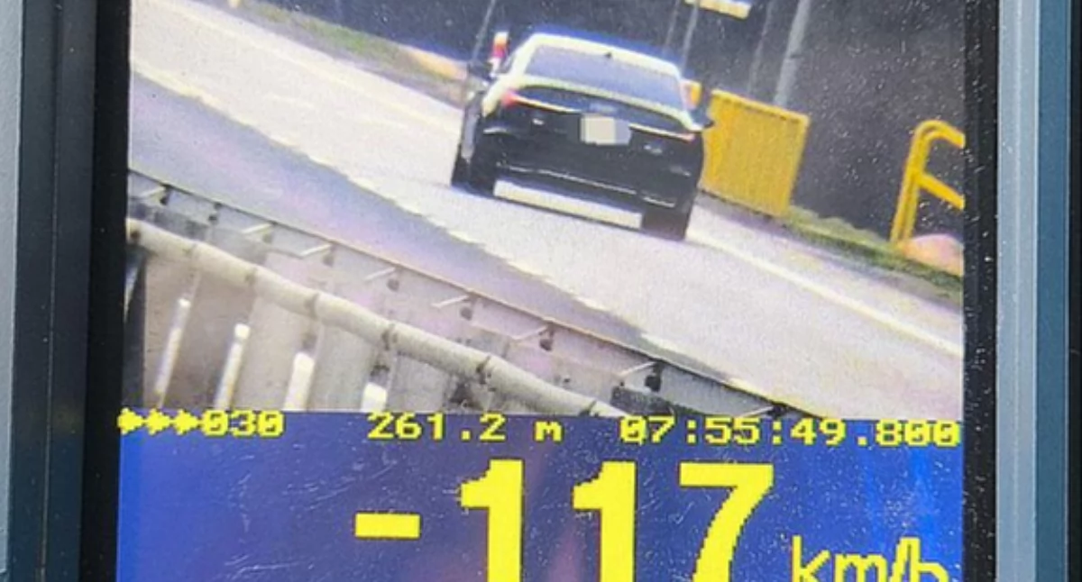 Przekroczenie prędkości Lipno: 117 km/h na DK10