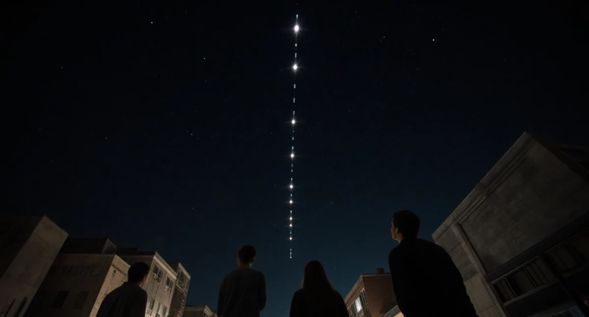 Starlink nad Polską dziś o 21:23. Bydgoszcz patrzy na północ