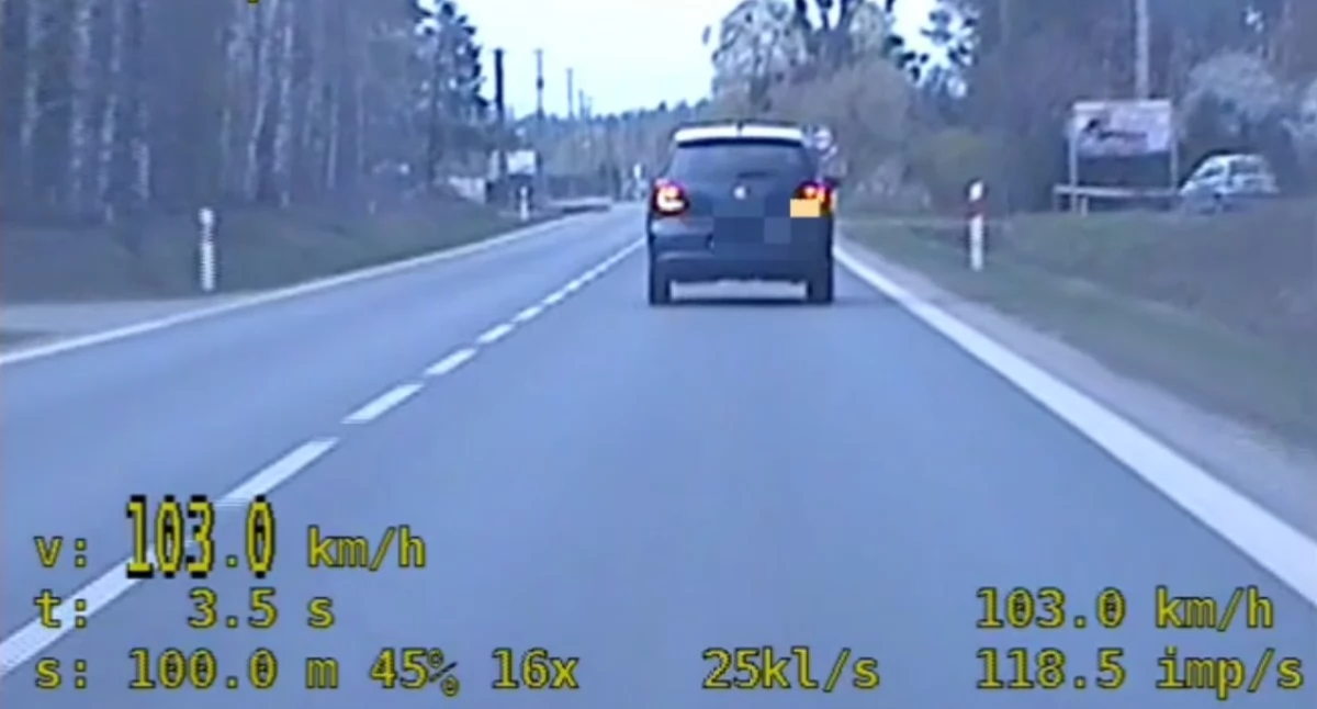 Powiat żniński: pięć praw jazdy za ponad 50 km/h w weekend
