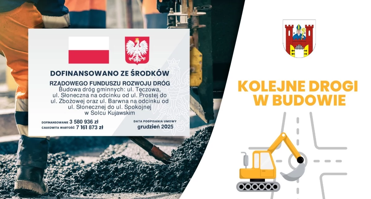 Solec Kujawski: umowa na budowę Słonecznej i Barwnej
