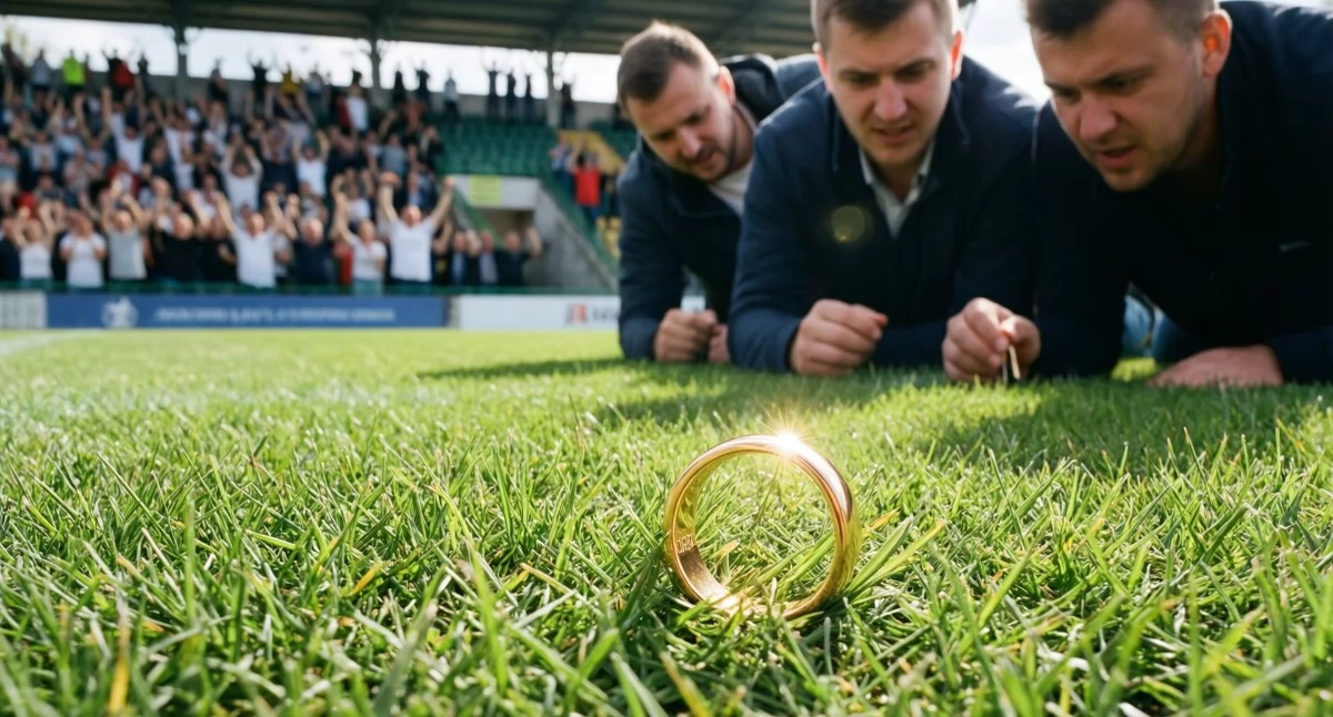 Poszukiwania obrączki na stadionie Zawiszy. Bractwo w akcji