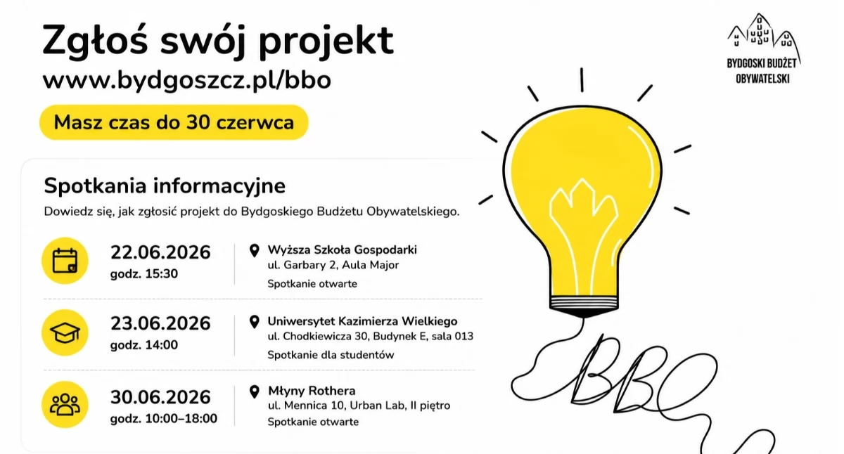 BBO: konsultacje w Bydgoszczy. Trzy spotkania od 22 do 30 czerwca