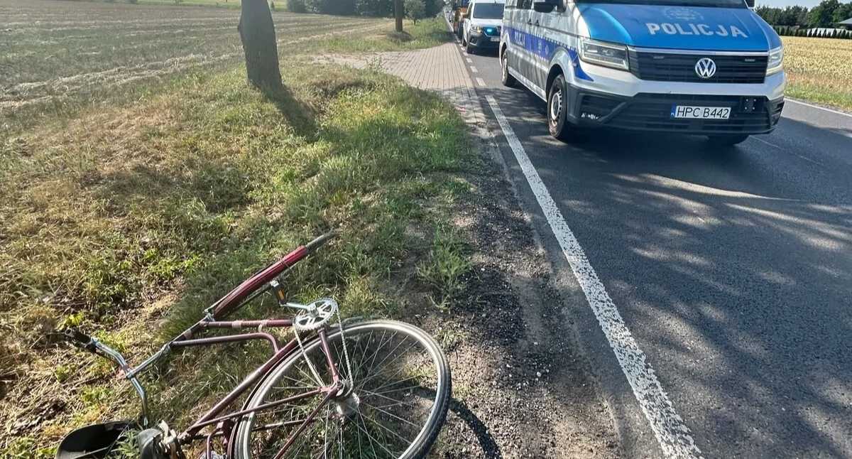 DW252 w Trzaskach: zginął 50‑letni rowerzysta
