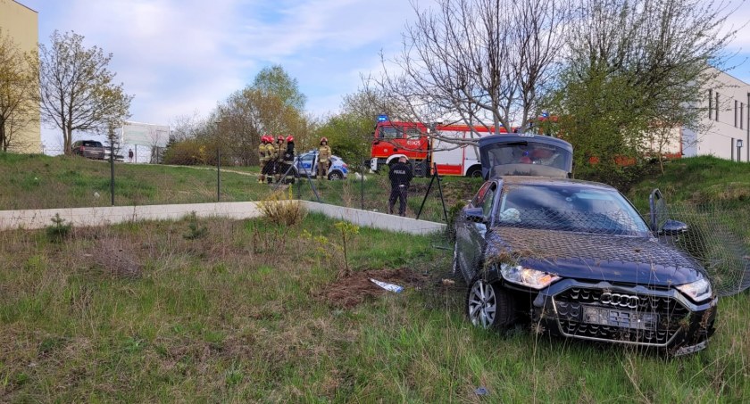 Audica wleciała na ogródek na Leśnej w Chojnicach