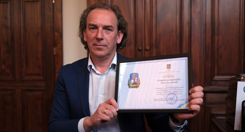 Starosta Szczepański doceniony za pomoc Ukrainie