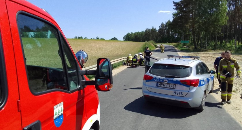 Dwa wypadki z udziałem motocyklistów, jeden z nich był mocno pijany
