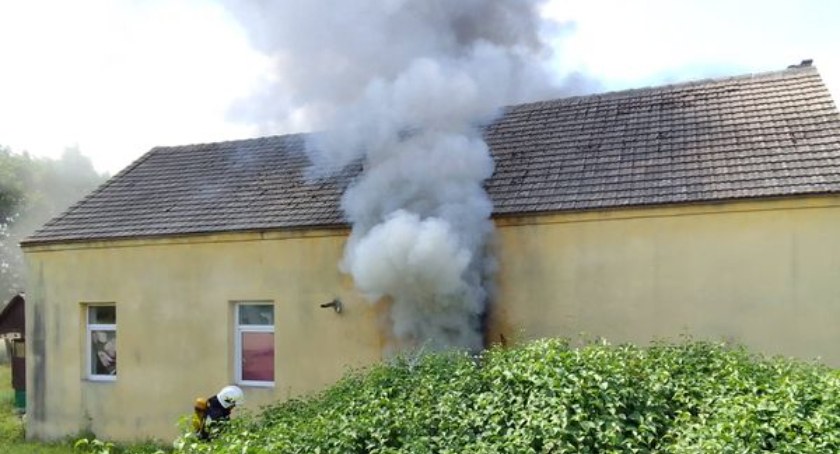 Pożar w domu jednorodzinnym w Klaskawie