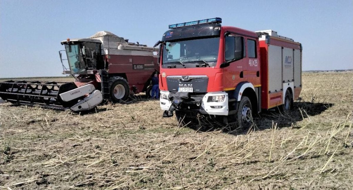 Zapalił się kombajn i ściernisko. Interweniowała straż
