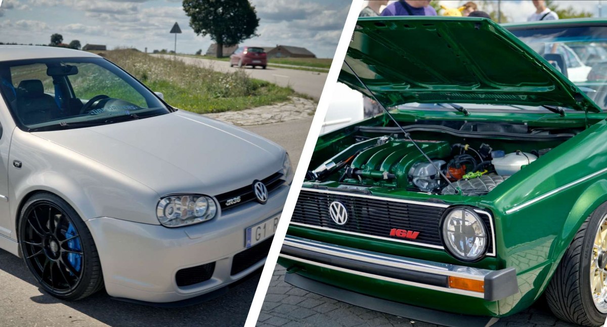 Nisko, niżej... GLEBA! Zawieszenie gwintowane i nie tylko: VW GOLF R36 i VW CADDY MK1 (VIDEO!)