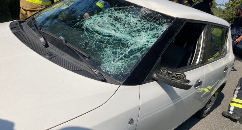 Wyglądało to bardzo groźnie. Zderzenie z sarną pod Lubnią