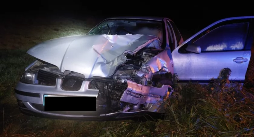 Kierowca z promilami wjechał w traktor