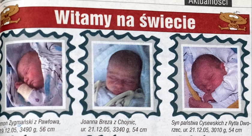 Kto się urodził w szpitalu chojnickim w Boże Narodzenie 2005 ?