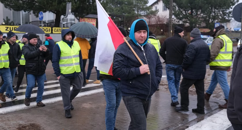 W Silnie trwał protest rolników. Droga wojewódzka była blokowana