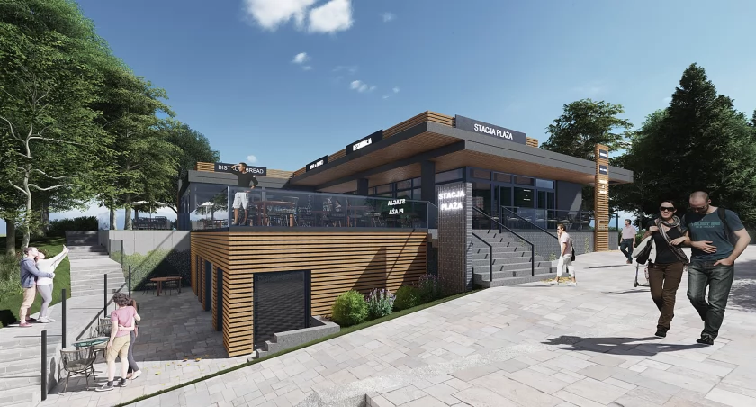 Na plaży nad jeziorem Rychnowskim w Człuchowie powstanie Food court. Co to jest?