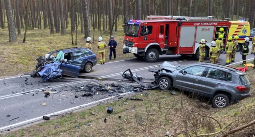 Dwie karetki zabrały rannych w wypadku w Zielonej Chocinie AKTUALIZACJA!