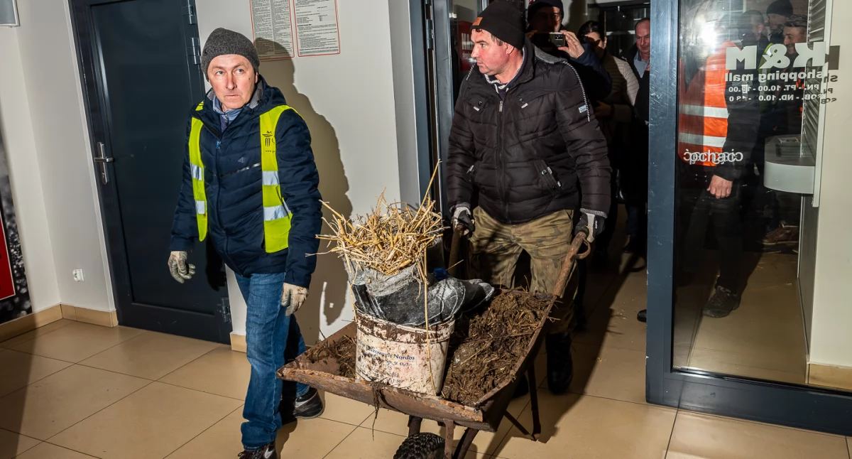 Rolnicy przywieźli obornik do biur poselskich. Trwa protest rolników (FOTO,WIDEO)