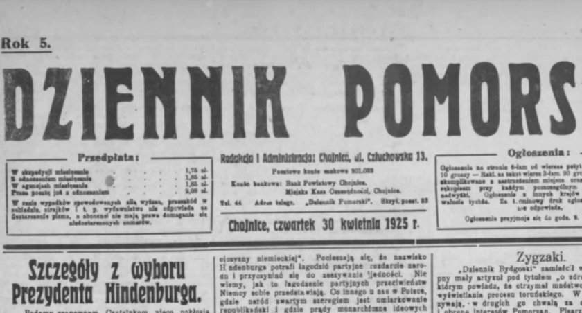 Sikawka musiała stać bezczynna. O czym pisał Dziennik Pomorski 99 lat temu?
