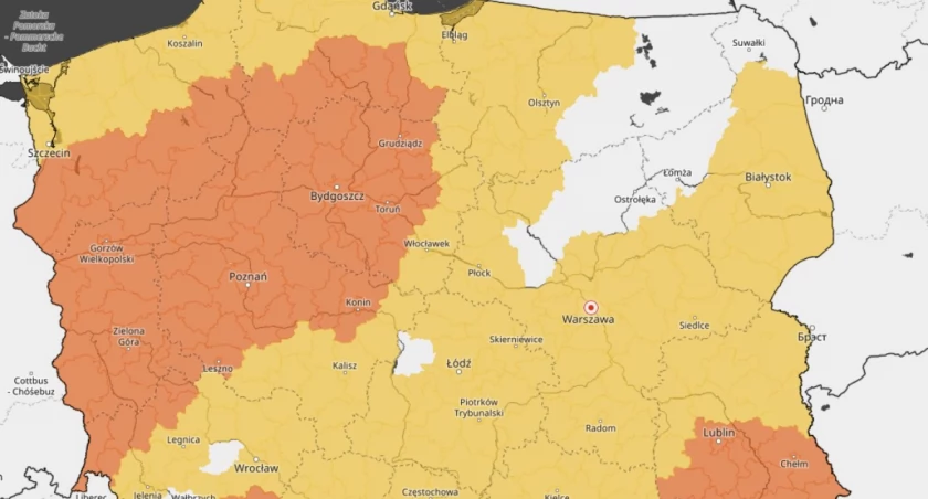 Uwaga! IMGW podwyższył ostrzeżenie o burzach w regionie chojnickim do II stopnia