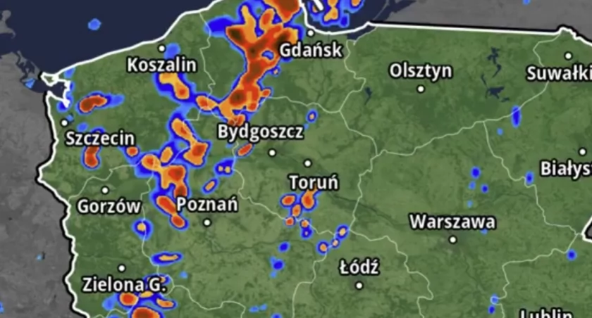 O której godzinie możemy spodziewać się dzisiaj burzy nad regionem chojnickim?