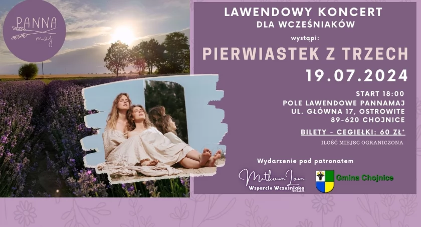 Już jutro Lawendowy Koncert dla Wcześniaków u Pannymaj w Ostrowitem